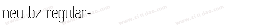 neu bz regular字体转换
